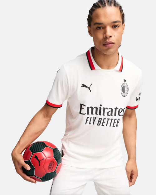 Maillot Extérieur Milan AC 2024/2025 - Blanc/Rouge - FootKorner Testing