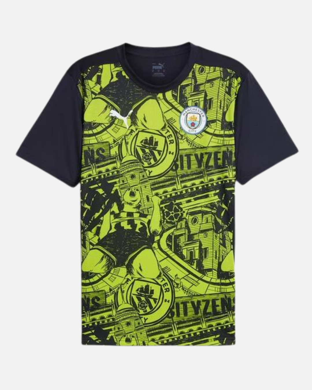 FootKorner TestingMaillot Pré-Match Manchester City 2024/2025 - Jaune/Bleu