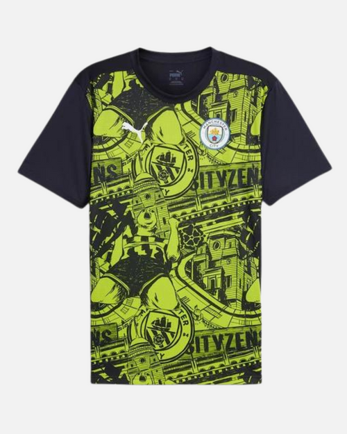 Maillot Pré-Match Manchester City 2024/2025 - Jaune/Bleu - FootKorner Testing