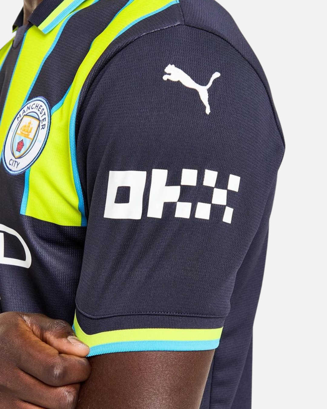 FootKorner TestingMaillot Extérieur Manchester City 2024/2025 - Jaune/Noir/Bleu