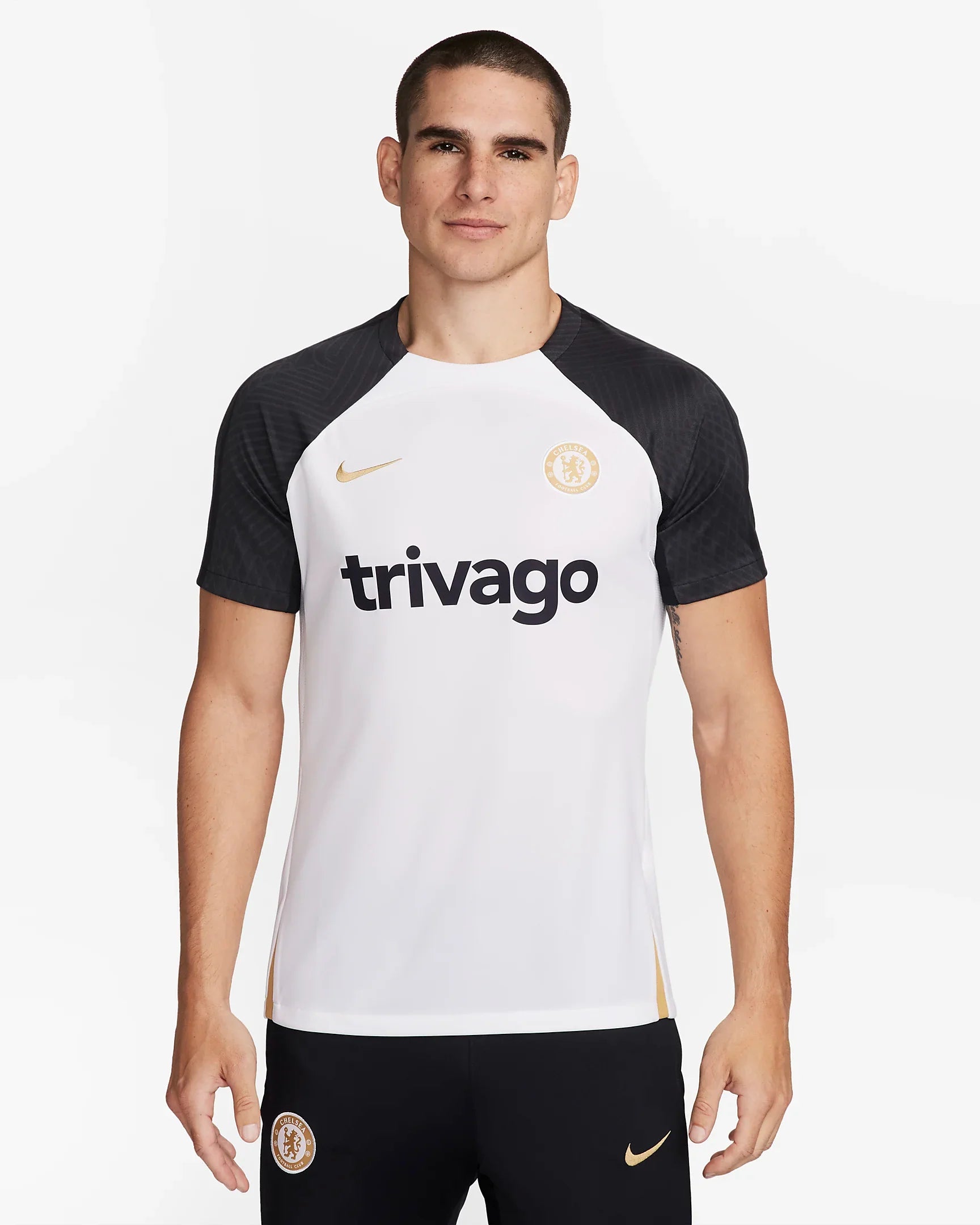 FootKorner TestingMaillot d'entrainement Chelsea - Blanc/Noir/Doré