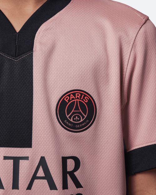 Maillot PSG Third Junior 2024/2025 - Rose/Noir - FootKorner Testing