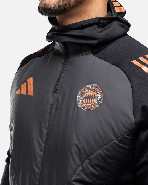 Haut Bayern Munich 2024/2025 cagoule intégrée - Noir - FootKorner Testing