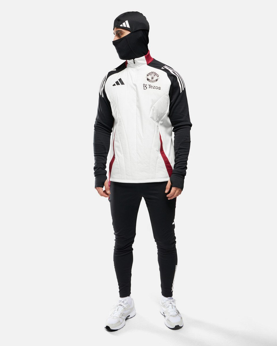 FootKorner TestingHaut Manchester United 2024/2025 cagoule intégrée - Blanc/Noir/Rouge