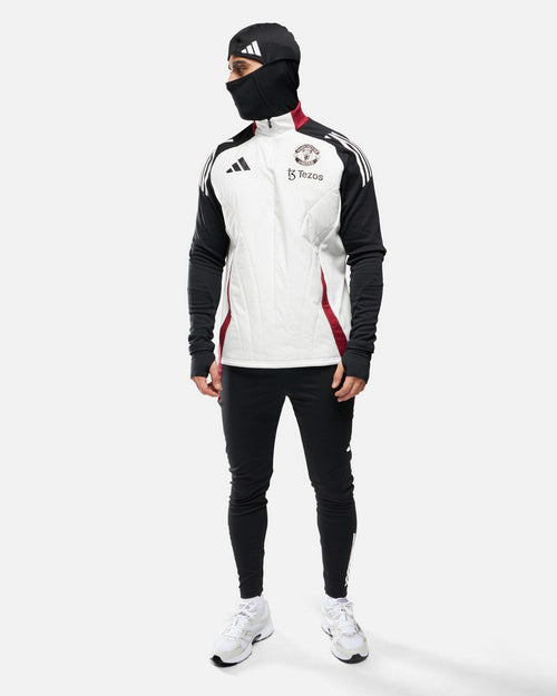Haut Manchester United 2024/2025 cagoule intégrée - Blanc/Noir/Rouge - FootKorner Testing