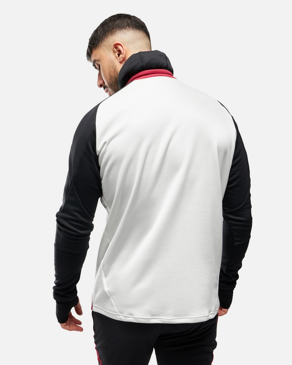 FootKorner TestingHaut Manchester United 2024/2025 cagoule intégrée - Blanc/Noir/Rouge