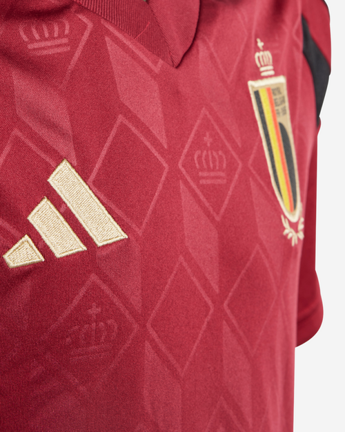 Maillot Domicile Belgique Junior 2024 - Bordeaux/Noir - FootKorner Testing