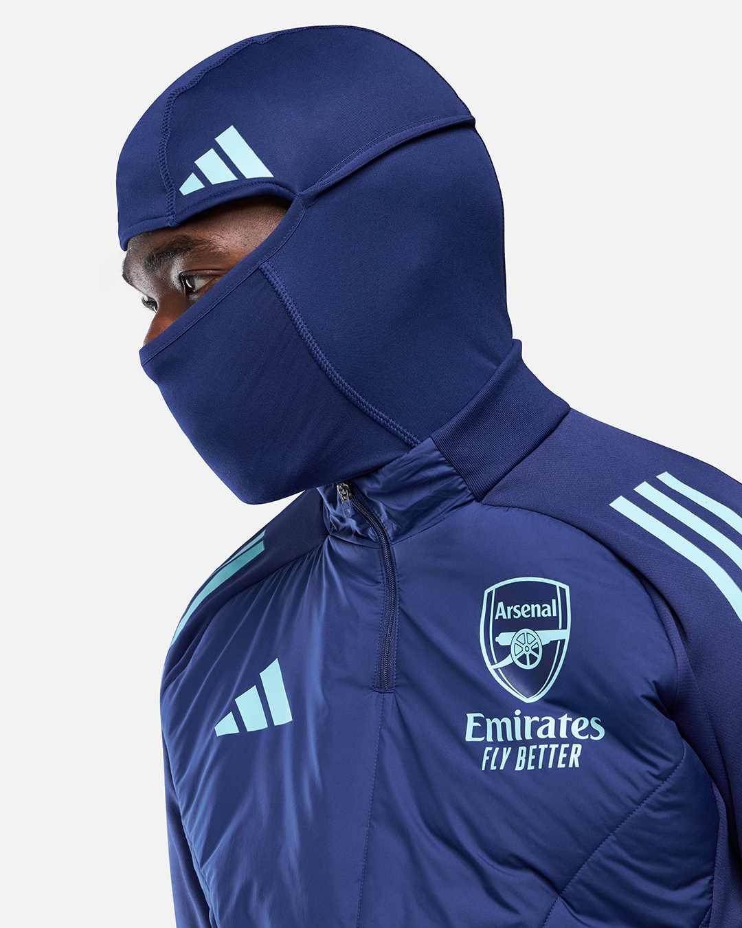 FootKorner TestingHaut 1/4 zip Arsenal cagoule intégrée 2024/2025  - Bleu
