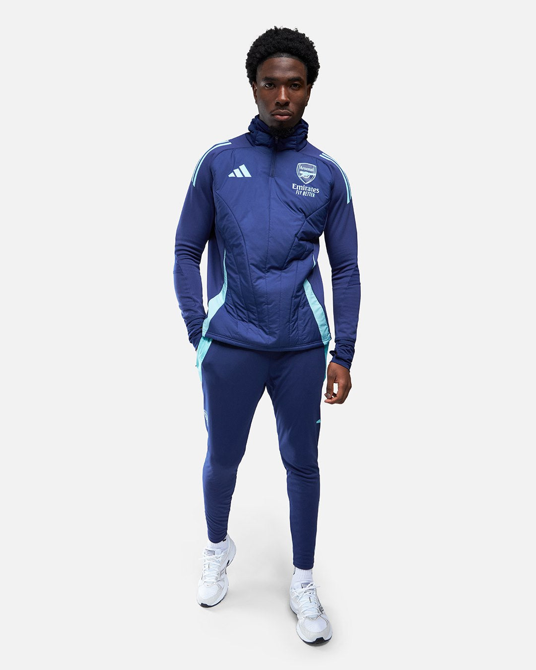 FootKorner TestingHaut 1/4 zip Arsenal cagoule intégrée 2024/2025  - Bleu