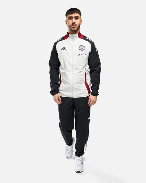Veste de survêtement Manchester United 2024/2025 - Blanc/Noir - FootKorner Testing