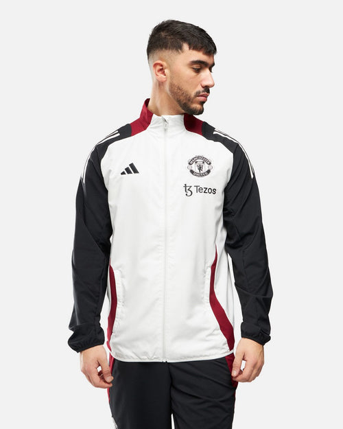Veste de survêtement Manchester United 2024/2025 - Blanc/Noir - FootKorner Testing