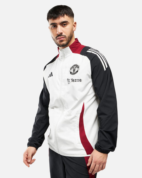 Veste de survêtement Manchester United 2024/2025 - Blanc/Noir - FootKorner Testing