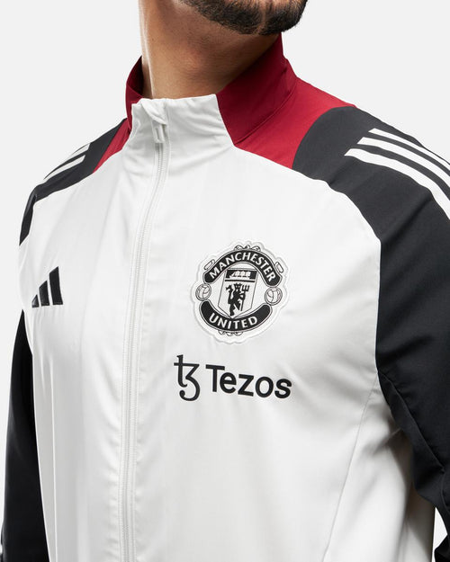 Veste de survêtement Manchester United 2024/2025 - Blanc/Noir - FootKorner Testing