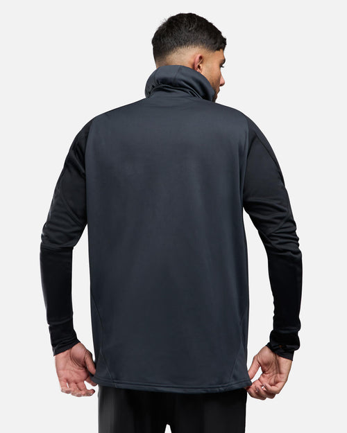 Haut 1/4 zip Manchester United Cagoule Intégrée 2024/2025 - Noir/Rouge - FootKorner Testing