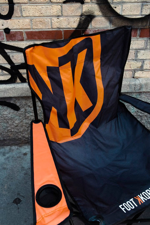 Chaise Pliante FK II  - Noir/Orange - FootKorner Testing