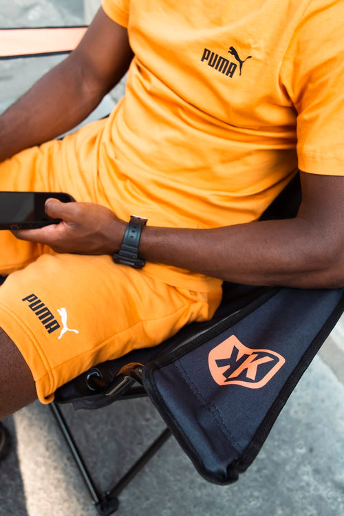 Chaise Pliante FK II  - Noir/Orange - FootKorner Testing