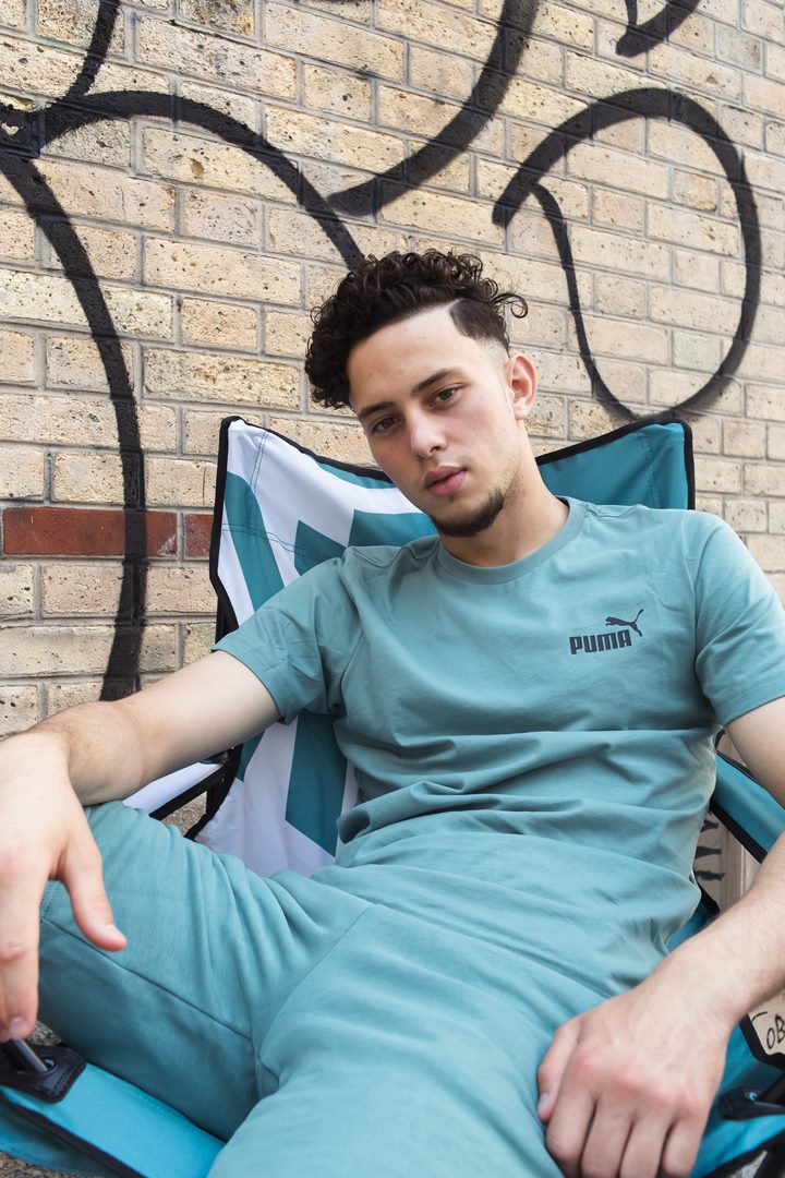 FootKorner TestingChaise Pliante FK II - Bleu/Blanc