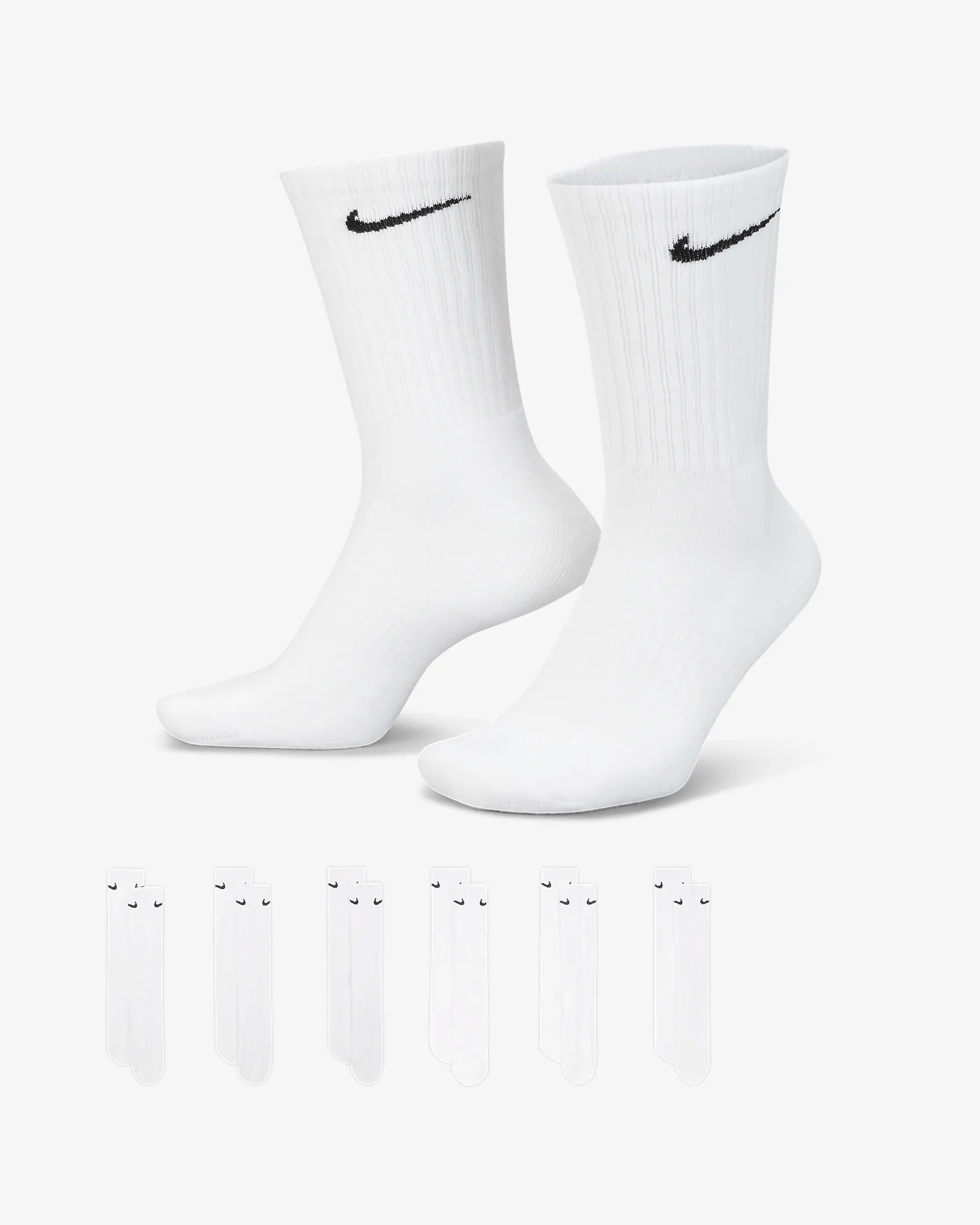 FootKorner TestingPack de 6 paires de chaussettes Nike - Blanc