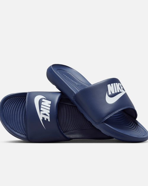 Claquettes Nike Victori One - Bleu/Blanc - FootKorner Testing