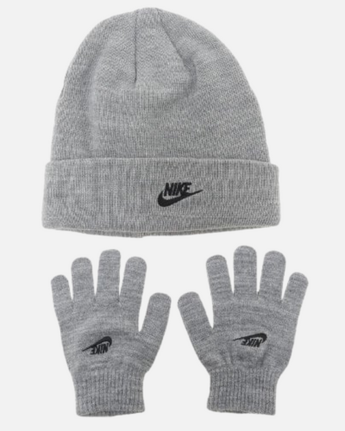 Coffret Bonnet et Gants Nike Junior - Gris/Noir - FootKorner Testing