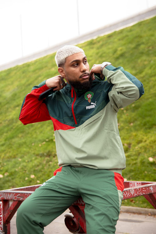 Pantalon de Survêtement Maroc 2023 - Vert/Rouge - FootKorner Testing