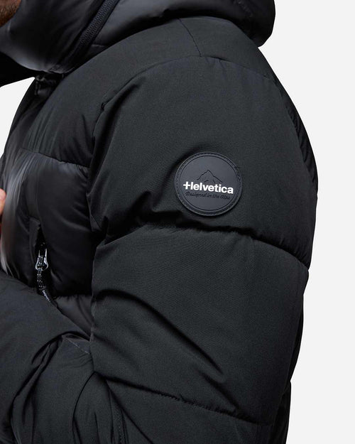 Doudoune Helvetica Ricky 2 cagoule intégrée - Noir - FootKorner Testing