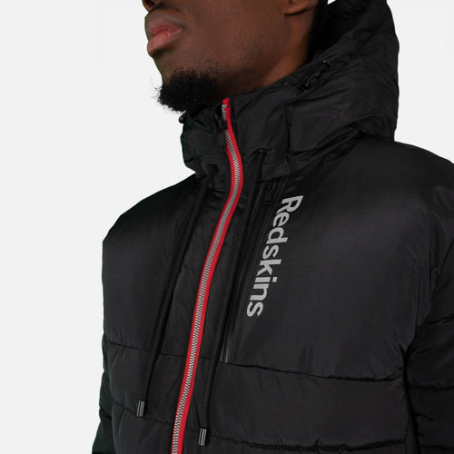 Doudoune longue Redskins Darren Swell - Noir/Rouge - FootKorner Testing