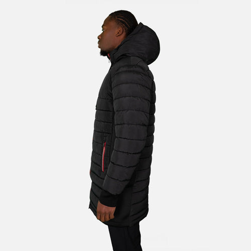 Doudoune longue Redskins Darren Swell - Noir/Rouge - FootKorner Testing