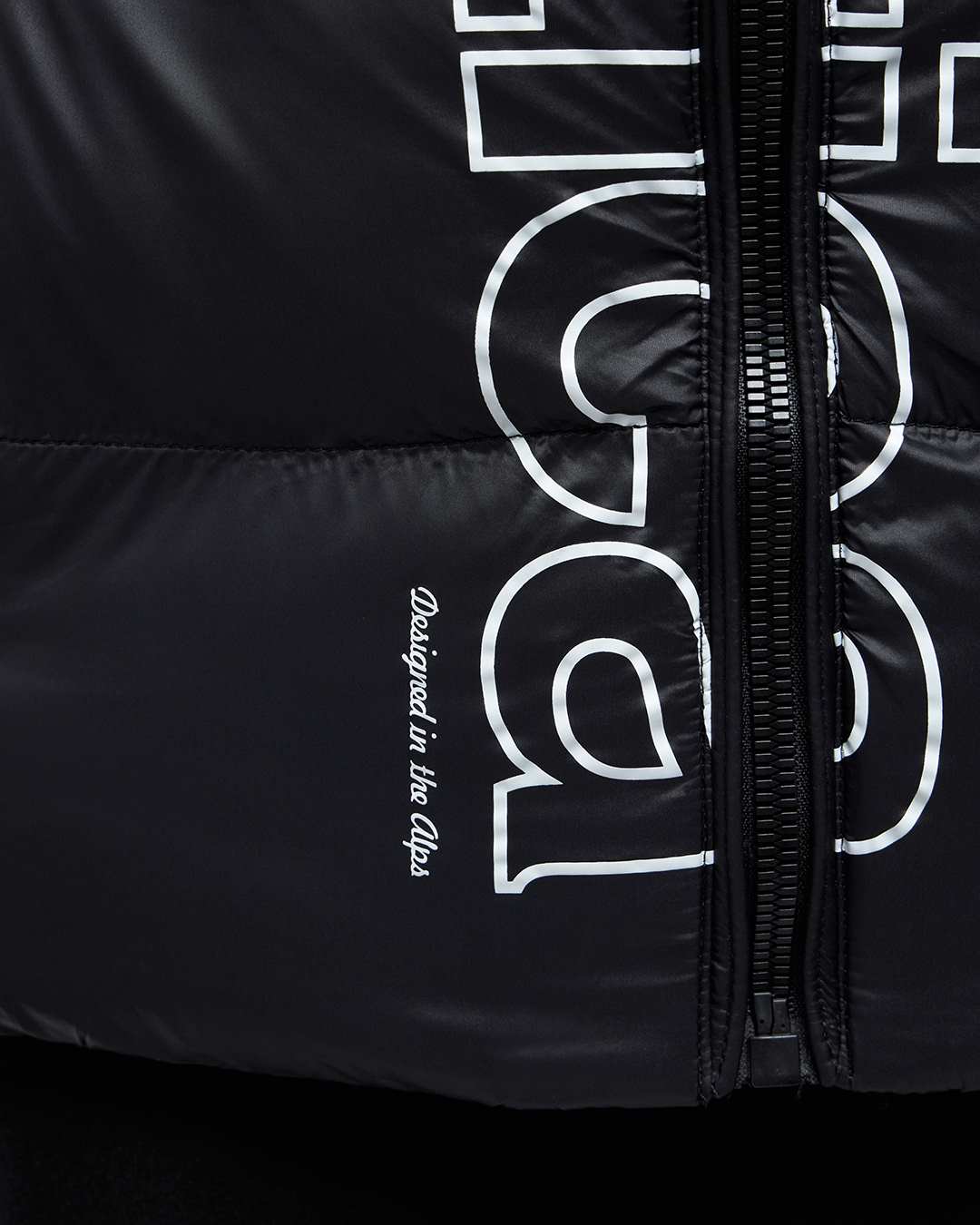 FootKorner TestingDoudoune sans manches Helvetica Silver - Noir