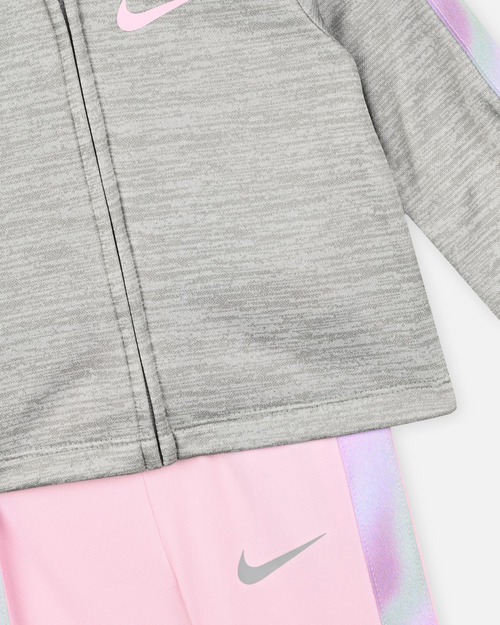 Ensemble Nike Bébé Therma-Fit - Gris/Rose - FootKorner Testing