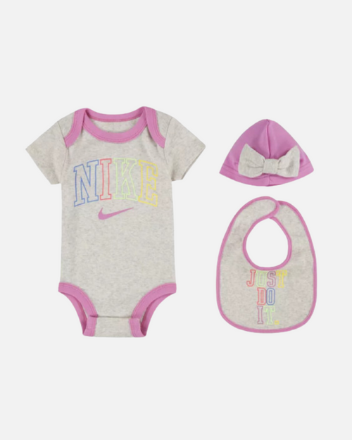 Ensemble Nike 3 Pièces Bébé - Blanc/Rose - FootKorner Testing