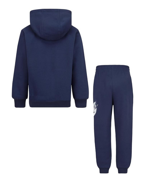 Ensemble survêtement Nike Club Fleece Enfant  - Bleu Marine/Blanc - FootKorner Testing