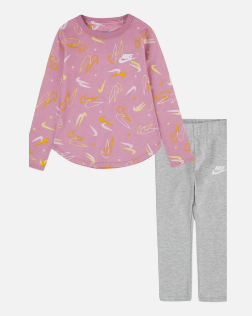 Ensemble T-shirt/Legging Nike Enfant - Rose/Gris - FootKorner Testing