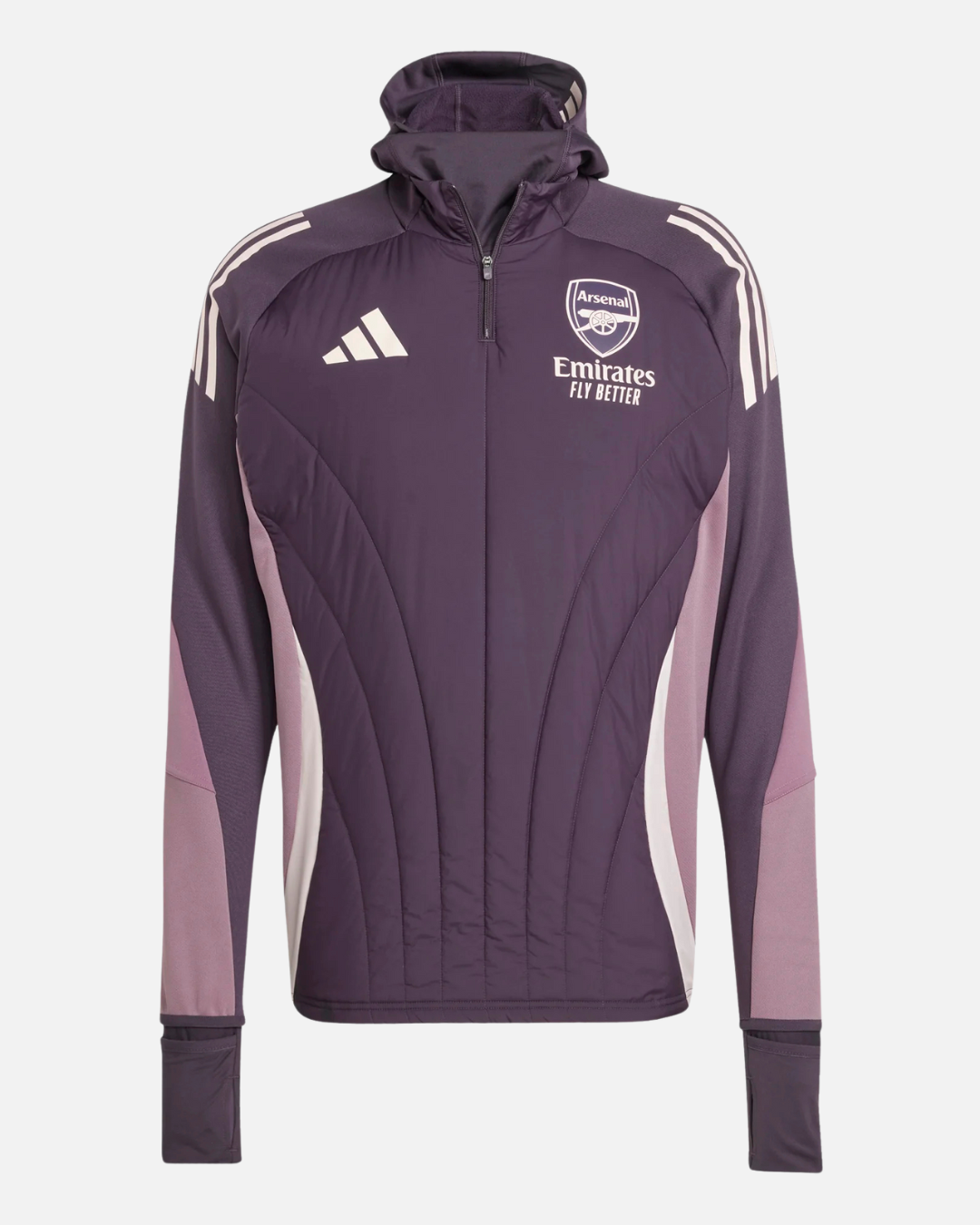 FootKorner TestingHaut Arsenal 2024/2025 cagoule intégrée - Violet/Rose