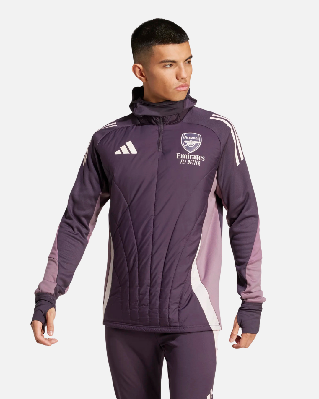 FootKorner TestingHaut Arsenal 2024/2025 cagoule intégrée - Violet/Rose