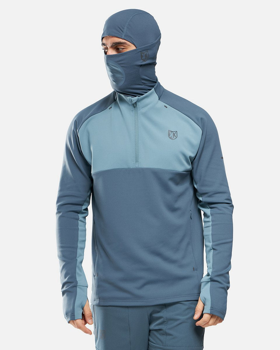 FootKorner TestingHaut 1/2 Zip FK Rocks II Cagoule Intégrée - Bleu