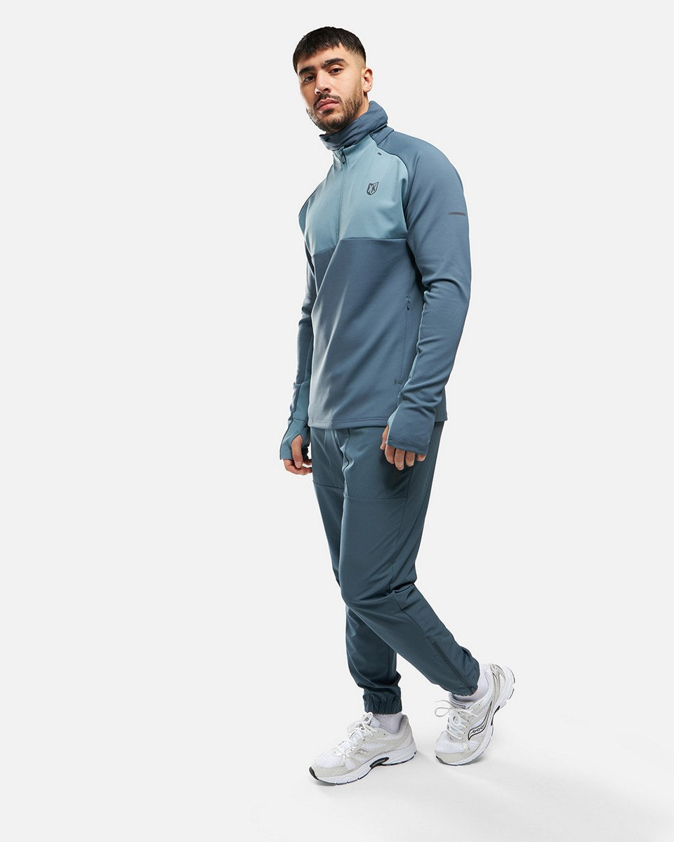FootKorner TestingHaut 1/2 Zip FK Rocks II Cagoule Intégrée - Bleu