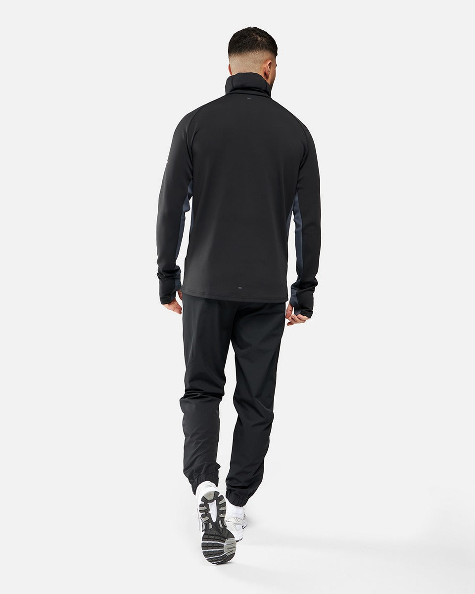 FootKorner TestingHaut 1/2 Zip FK Rocks II Cagoule Intégrée - Noir/Gris