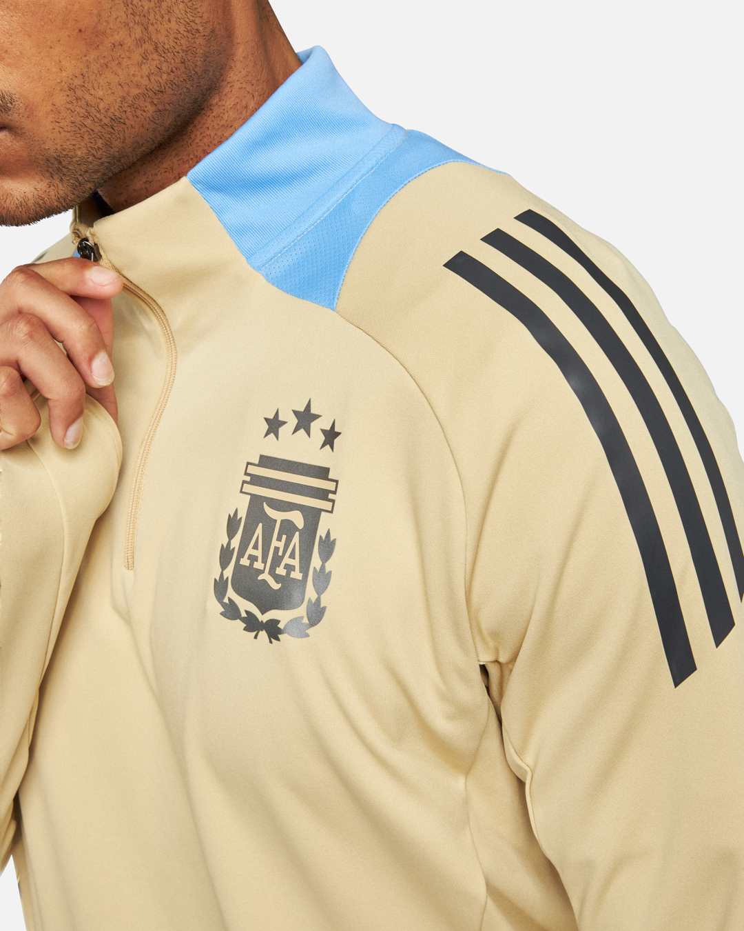 FootKorner TestingHaut d'entrainement Argentine 2024 - Beige/Bleu