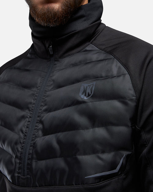 Haut FK Rocks 1/2 Zip Cagoule Intégrée - Noir - FootKorner Testing