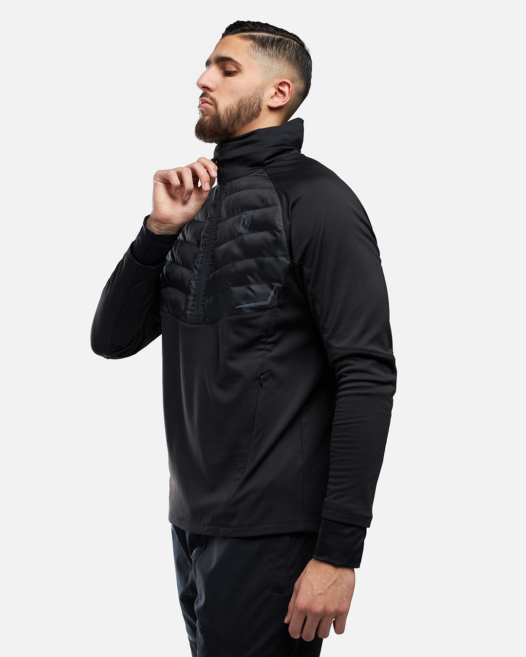FootKorner TestingHaut FK Rocks 1/2 Zip Cagoule Intégrée - Noir