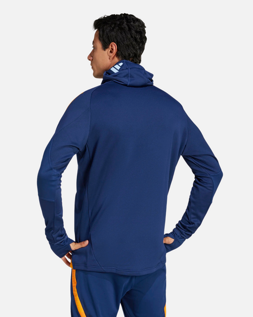 Haut Real Madrid 2024/2025 Cagoule Intégrée - Bleu/Jaune - FootKorner Testing
