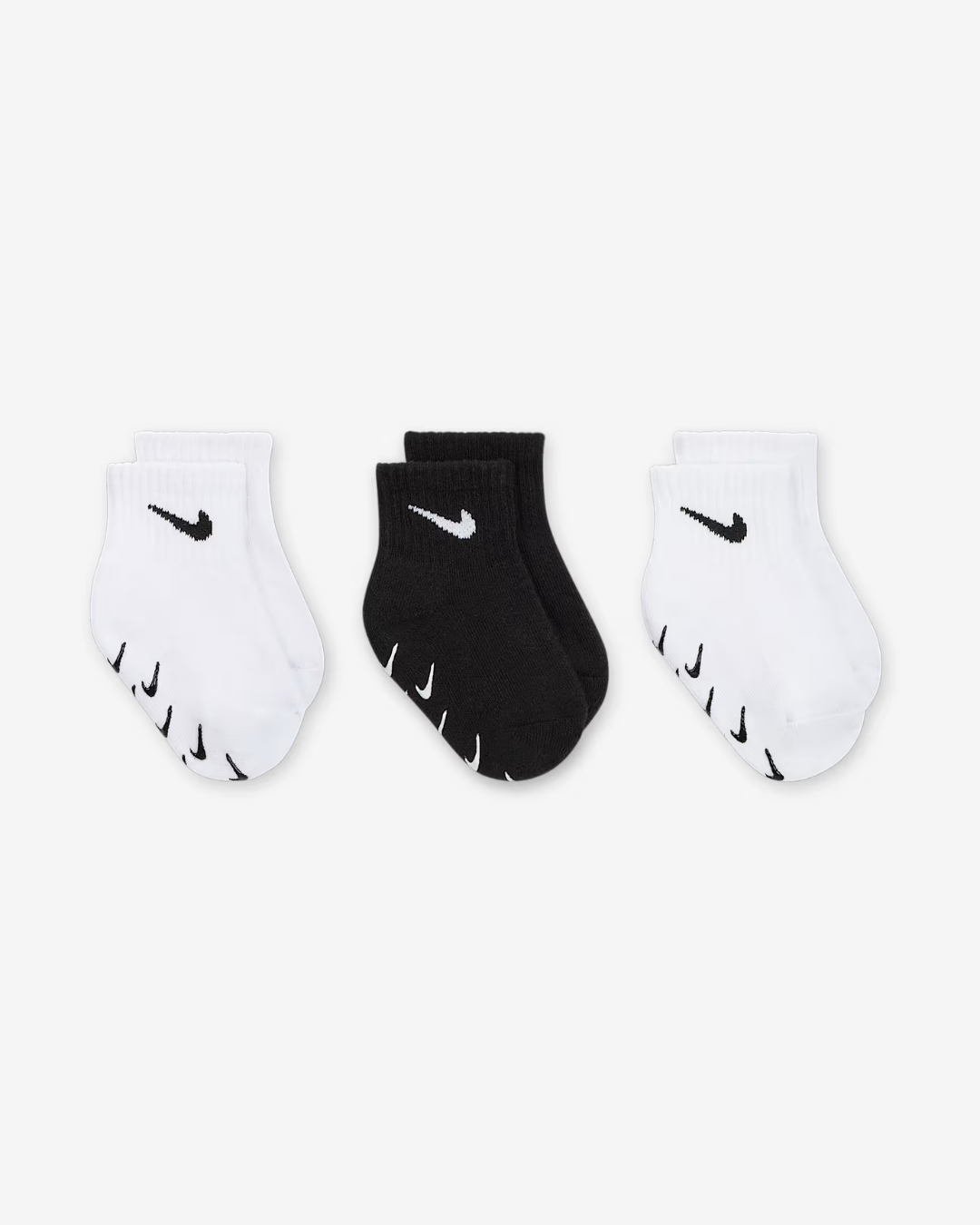 FootKorner TestingLot de 3 paires de chaussettes Nike Bébé - Noir/Blanc