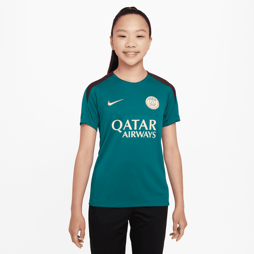 Maillot d'entrainement PSG Junior 2024/2025 - Vert/Bordeaux - FootKorner Testing