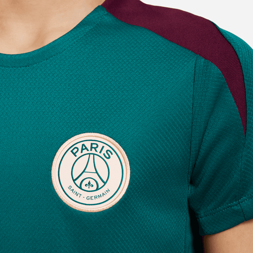 Maillot d'entrainement PSG Junior 2024/2025 - Vert/Bordeaux - FootKorner Testing