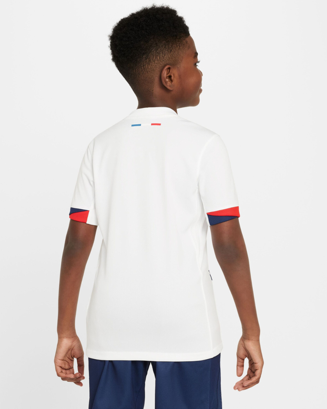 FootKorner TestingMaillot PSG  Extérieur Junior 2025/2026 - Blanc/Bleu/Rouge
