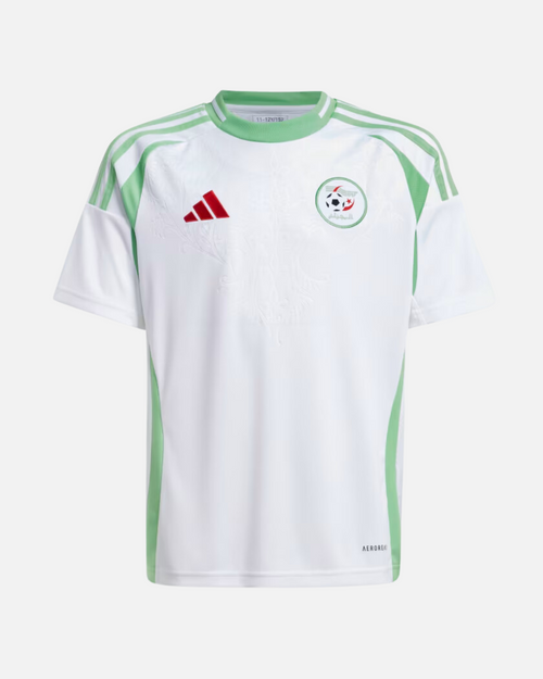 Maillot Domicile Algérie 2024/2025 Junior - Blanc/Vert - FootKorner Testing