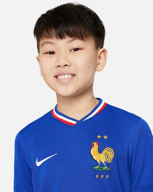 Maillot Domicile Equipe de France 2024 Enfant - Bleu - FootKorner Testing