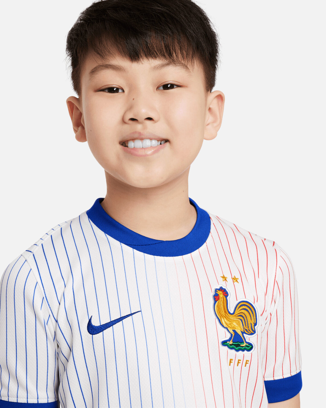 FootKorner TestingMaillot Extérieur Equipe de France Junior 2024 - Blanc/Bleu/Rouge