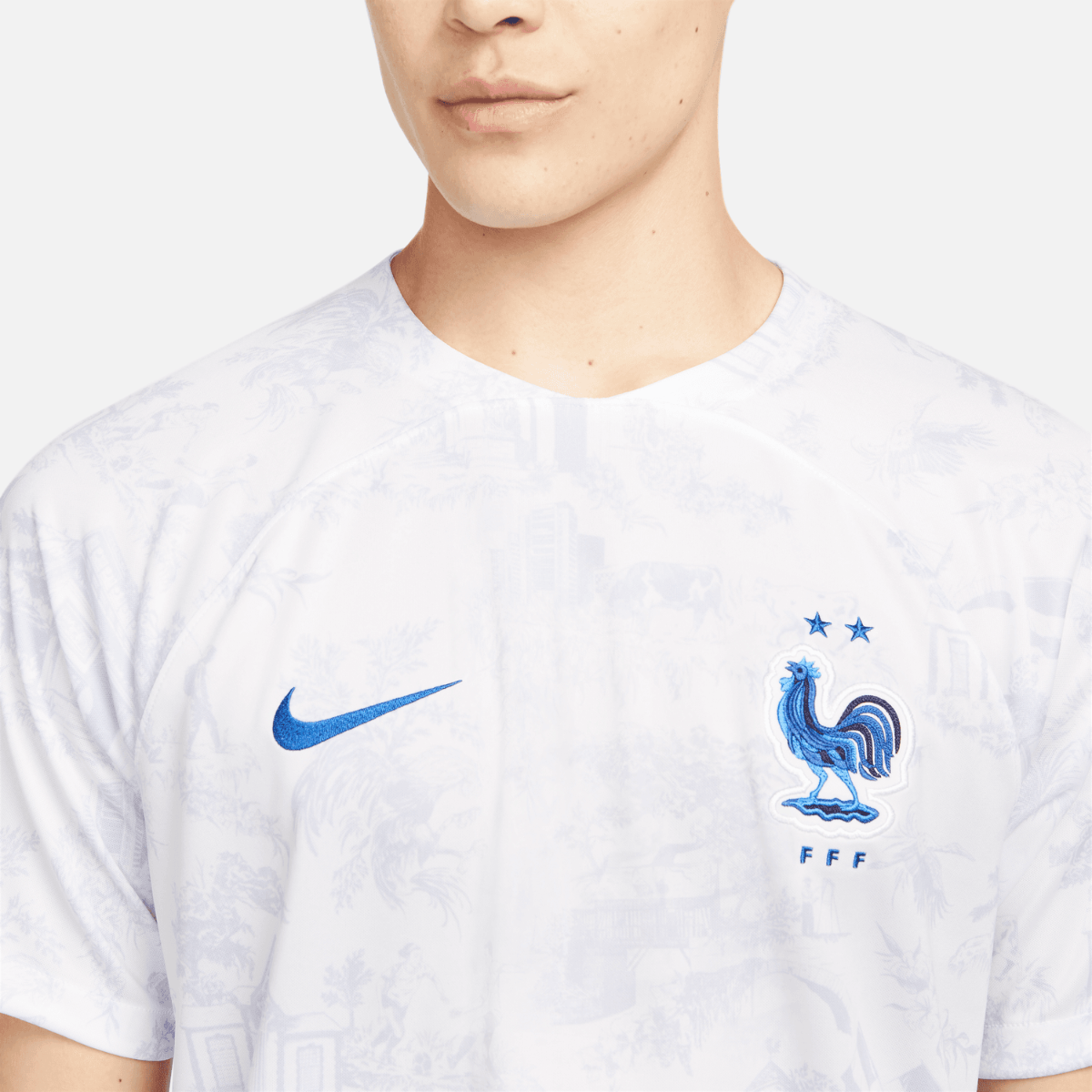 FootKorner TestingMaillot Extérieur Equipe de France 2022 - Blanc/Gris/Bleu